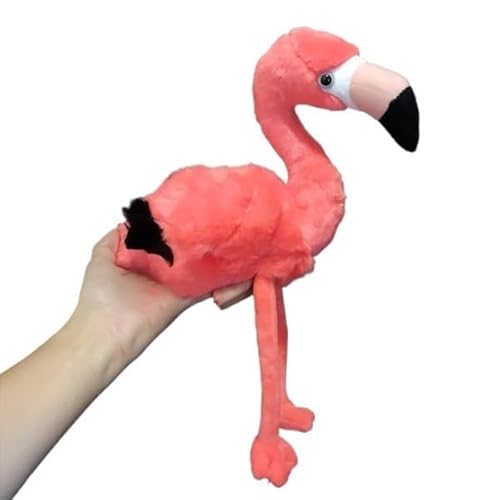 MZICXV 11,8" Realistisches Flamingo-Plüschtier, weiches rosa Flamingo-Stofftier, tropischer Vogelplüsch (Phoenicopteridae) von MZICXV