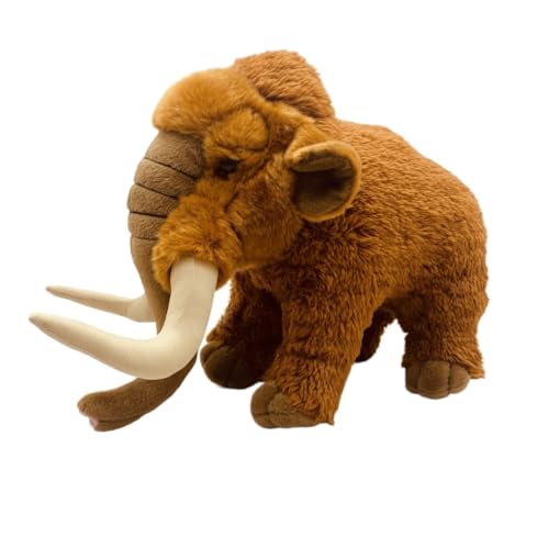 MZICXV 11,8" Realistisches Mammut-Plüschtier, weiches Wollmammut-Stofftier, prähistorisches Tierplüsch(Stand up) von MZICXV