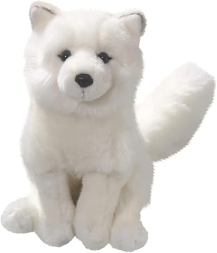 MZICXV 11,8" Realistisches Plüschtier Polarfuchs, Sitzender Weißer Fuchs, Kuscheltier, Weicher Wildtierplüsch MZICXV 11,8" Realistisches Plüschtier Polarfuchs, Sitzender Weißer Fuchs, Kuscheltier, Weicher Wildtierplüsch von MZICXV