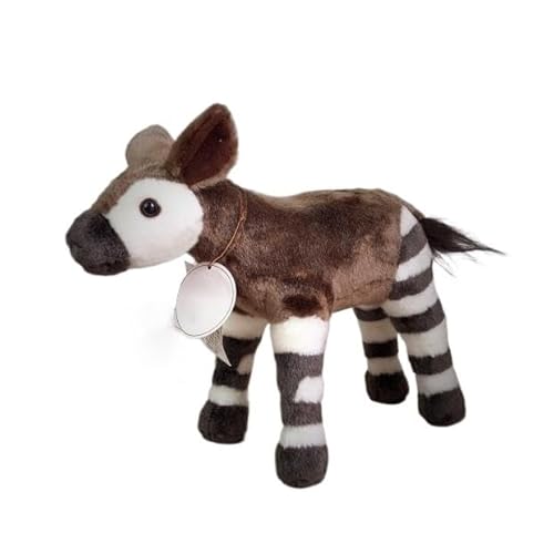 MZICXV 11" Realistisches Okapi-Plüschtier, Stehendes Okapi-Stofftier, Weiches afrikanisches Tierplüschtier (Okapia johnstoni) von MZICXV