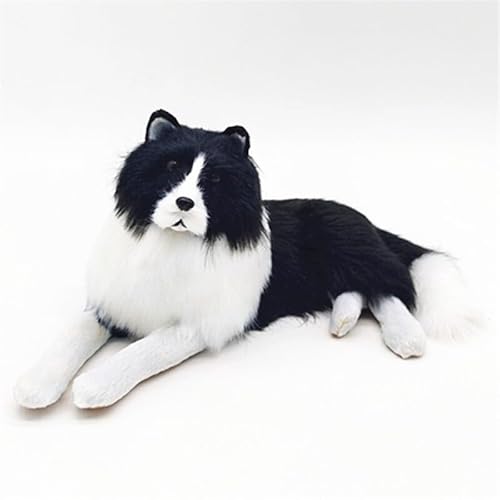 MZICXV 12,2" Realistische Collie Hundefigur, handgefertigtes Bauernhausdekor, Wohndekor(Black) von MZICXV