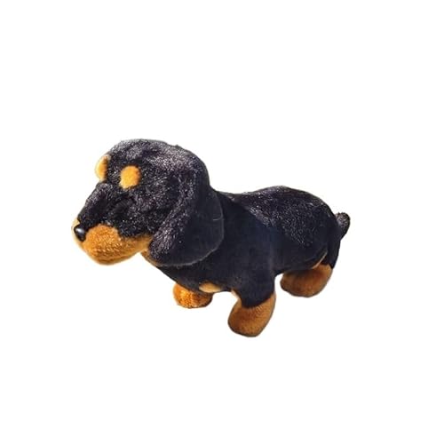 MZICXV 12,5-Zoll-Dackel-Plüschtier, realistischer ausgestopfter Dackelwelpe, weiches und kuscheliges Wiener-Hunde-Plüschtier-Geschenk (Dackel) von MZICXV