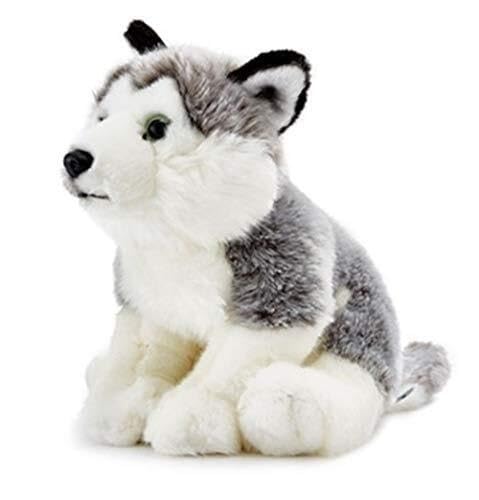 MZICXV 12,6" Realistisches Siberian Husky Plüschtier, Sitzendes Husky Stofftier, Weicher Hundeplüsch MZICXV 12,6" Realistisches Siberian Husky Plüschtier, Sitzendes Husky Stofftier, Weicher Hundeplüsch von MZICXV