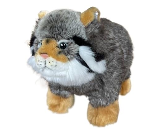 MZICXV 13" Realistic Pallas's Cat Plush Toy,Wild Cat Stuffed Animal,Wildlife Plush(Otocolobus Manul) von MZICXV