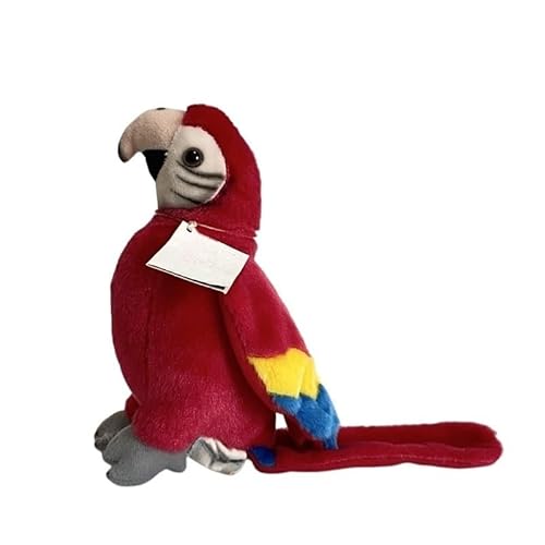 MZICXV 13" Realistisches Ara-Plüschtier, weiches Papagei-Stofftier, tropisches Vogelplüschtier (Psittaciformes)(A) von MZICXV