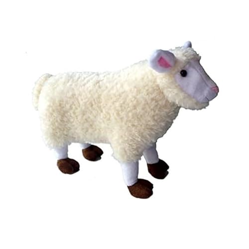 MZICXV 13" Suffolk Schaf Plüschtier, Realistisches Schaf Stofftier, Bauernhof Tier Plüsch(White) von MZICXV
