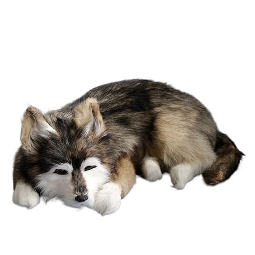 MZICXV 14,2" Realistische Husky-Hundefigur, Kunsttierstatue, Wohndekoration(A) von MZICXV