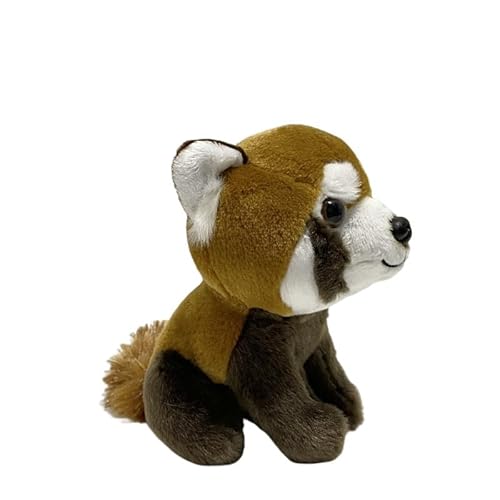 MZICXV 14 cm realistisches Plüschtier des roten Pandas, weiche Waschbär-Stofftierpuppe, entzückendes Plüschgeschenk (Ailurus fulgens) von MZICXV