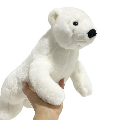 MZICXV 15,7" Realistisches Eisbär-Plüschtier, weicher weißer Bär, Stofftier, arktisches Wildtier-Plüsch MZICXV 15,7" Realistisches Eisbär-Plüschtier, weicher weißer Bär, Stofftier, arktisches Wildtier-Plüsch von MZICXV
