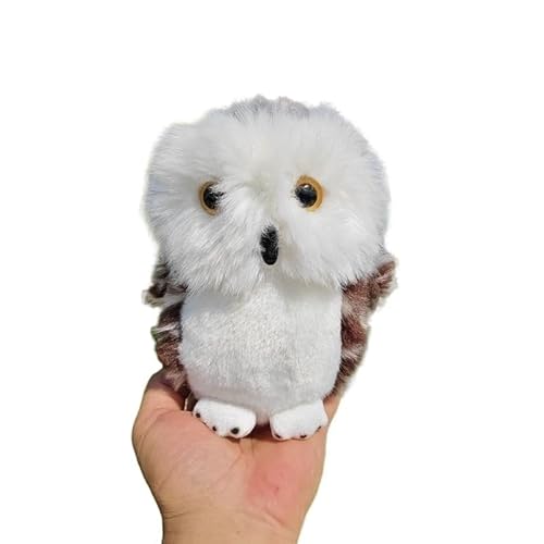 MZICXV 16 cm Schneeeule-Plüschtier, realistisches Eulen-Stofftier (Strigiformes) von MZICXV
