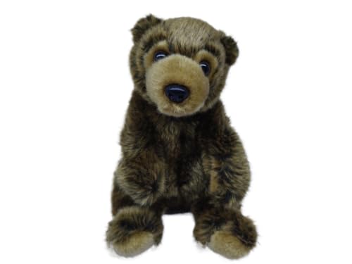 MZICXV 18 cm großes, realistisches Alaska-Grizzlybärjunges, Plüschtier (Ursus arctos alascensis) von MZICXV