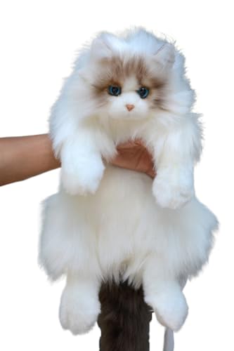 MZICXV 19,3" Ragdoll-Plüschtier, süßes und realistisches weißes Stofftier, weiches, kuscheliges Kätzchen-Plüschtier MZICXV 19,3" Ragdoll-Plüschtier, süßes und realistisches weißes Stofftier, weiches, kuscheliges Kätzchen-Plüschtier von MZICXV