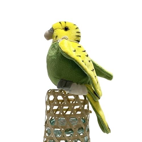 MZICXV 20 cm realistisches Sonnensittich-Papagei-Plüschtier, weiches und farbenfrohes Vogel-Kuscheltier, entzückendes Plüschgeschenk (Aratinga solstitialis) von MZICXV