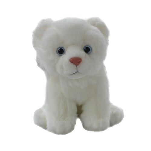 MZICXV 20CM Realistisches weißes Löwenplüschtier, Löwe-Stofftier MZICXV 20CM Realistisches weißes Löwenplüschtier, Löwe-Stofftier von MZICXV