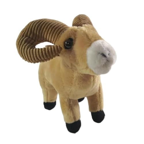 MZICXV 22 cm Simulation PP Baumwolle Tier Big Horn Wolle Plüsch Spielzeug Weich Und Niedlich 's Früherziehung Geschenk Hause Dekoration MZICXV 22 cm Simulation PP Baumwolle Tier Big Horn Wolle Plüsch Spielzeug Weich Und Niedlich 's Früherziehung Geschenk Hause Dekoration von MZICXV