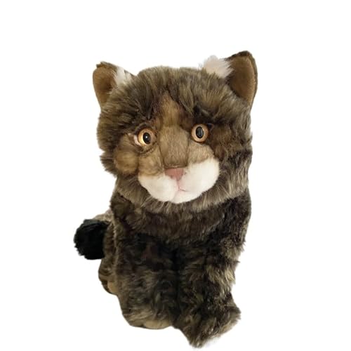 MZICXV 22 cm realistisches Plüschtier mit getigerter Katze, weiches Kätzchen, Stofftierpuppe, entzückendes Plüschtier MZICXV 22 cm realistisches Plüschtier mit getigerter Katze, weiches Kätzchen, Stofftierpuppe, entzückendes Plüschtier von MZICXV