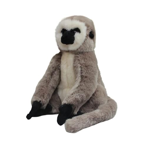 MZICXV 22 cm süßes Plüschtier mit dunklem Blattaffe, realistisches Stofftier (Semnopithecus Entellus)(Grey) von MZICXV
