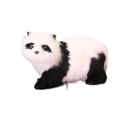 MZICXV 24 cm große realistische Pandafigur, Kunstfell/Leder und hohler Polyethylenkern, Heimdekoration (Ailuropoda melanoleuca) von MZICXV