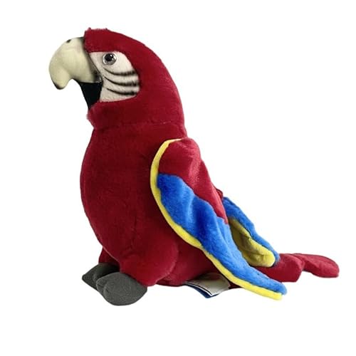 MZICXV 24 cm realistisches Ara-Papagei-Plüschtier, weiche Vogel-Kuscheltierpuppe, Bezauberndes Plüschgeschenk (Psittacidae) von MZICXV