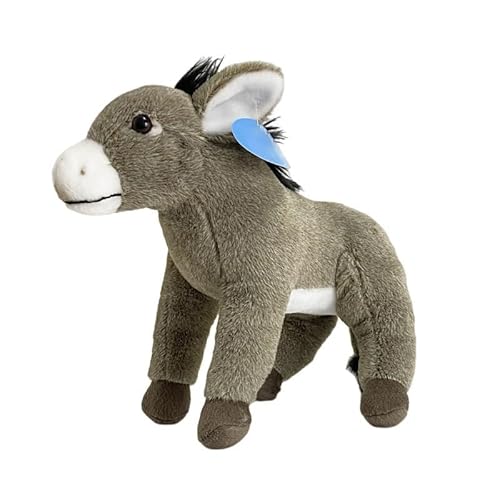 MZICXV 28 cm realistisches Esel-Plüschtier, weiche kleine Esel-Kuscheltierpuppe, entzückendes Plüschgeschenk von MZICXV
