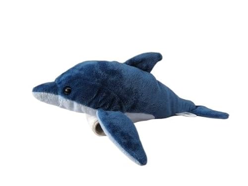 MZICXV 28 cm realistisches blaues Delphin-Plüschtier, Stofftier (Delphinus delphis) von MZICXV