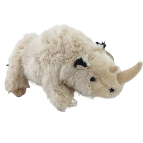 MZICXV 29 cm Simulation PP Baumwolle Tier Weißes Nashorn Plüschtier Weich und süß Früherziehung Geschenk Heimtextilien MZICXV 29 cm Simulation PP Baumwolle Tier Weißes Nashorn Plüschtier Weich und süß Früherziehung Geschenk Heimtextilien von MZICXV