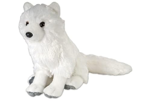 MZICXV 30 cm Simulation PP Baumwolle Weiß Polarfuchs Plüsch Puppe Weich Und Niedlich Früherziehung Geschenk Home Dekoration von MZICXV