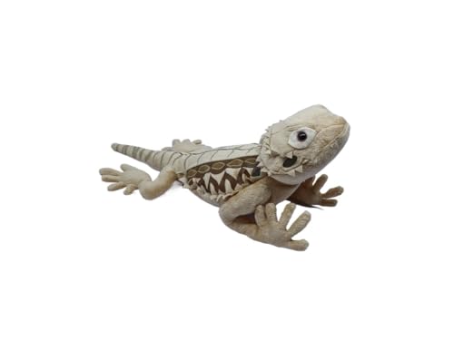 MZICXV 30 cm großes, realistisches Plüschtier mit Bartagamen, ausgestopftes Eidechsentier (Pogona vitticeps) von MZICXV