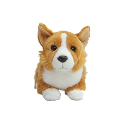 MZICXV 30 cm realistisches Corgi-Plüschtier, Hundespielzeug, weiche Welpenpuppe (Walisischer Corgi) von MZICXV