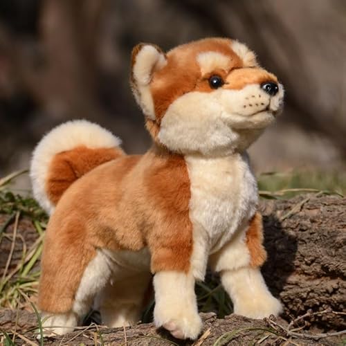 MZICXV 30 cm süßes Shiba Inu-Plüschtier – weiches, kuscheliges Stofftier(Black) von MZICXV