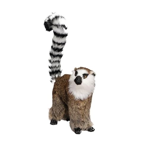 MZICXV 32 cm große, realistische Katta-Figur, leichte Heim- und Gartendekoration, Geschenk for Tierliebhaber (Lemur catta) von MZICXV
