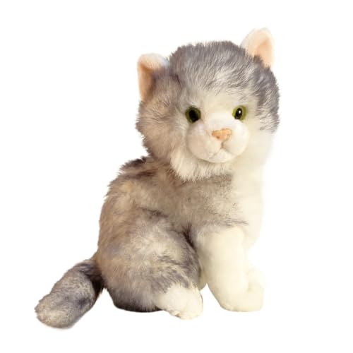 MZICXV 34 cm Süßes Plüschtier Britische Kurzhaar Blaue Katze, Weiches Kätzchen Kuscheltier Puppe, Entzückendes Plüschgeschenk von MZICXV