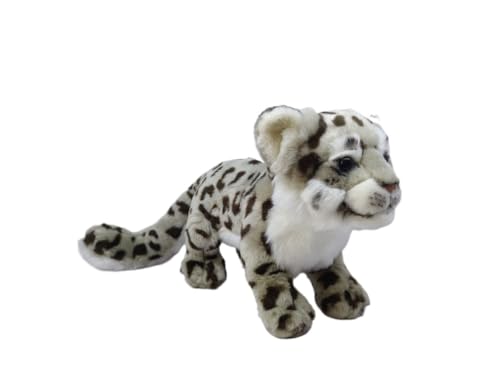 MZICXV 45 cm realistisches Plüschtier Schneeleopard (Panthera Uncia) von MZICXV