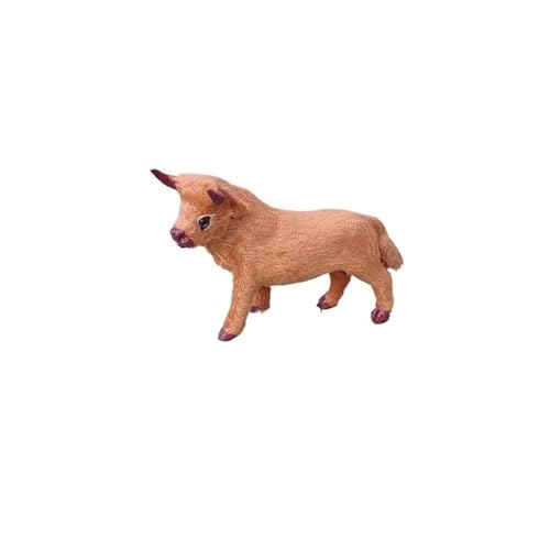 MZICXV 5,5" Realistische gelbe Rinderfigur, kleines braunes Bullenmodell, lebensechtes Bauernhoftierspielzeug MZICXV 5,5" Realistische gelbe Rinderfigur, kleines braunes Bullenmodell, lebensechtes Bauernhoftierspielzeug von MZICXV