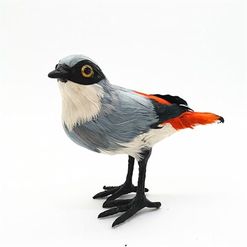 MZICXV 5" Realistische Federwürger-Vogelfigur, künstliches Vogelmodell, Heimdekoration, Geschenk for Vogelliebhaber (Lanius) von MZICXV