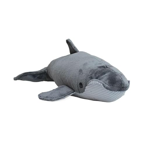 MZICXV 52 cm realistisches Bartenwal-Plüschtier, Stofftierpuppe mit Meerestieren (Balaenoptera) von MZICXV