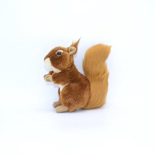 MZICXV 6,7" Rotes Eichhörnchen Plüschtier, Realistisches Eichhörnchen Stofftier, Süßes Eichhörnchen Plüschtier von MZICXV