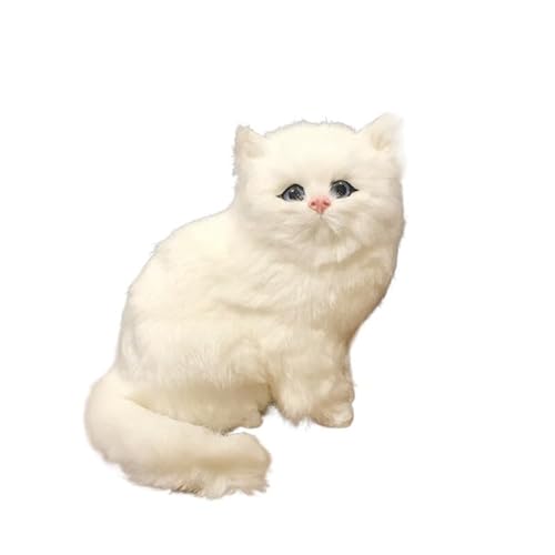 MZICXV 7,1" Realistische Plüschfigur, Kunststatue, Schreibtischdekoration, Geschenk for Liebhaber(White) von MZICXV