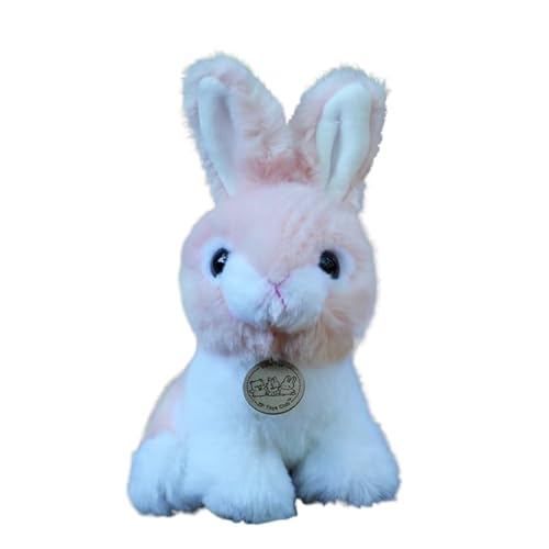 MZICXV 7,9" Hasen-Plüschtier, realistisches Stoffkaninchen, weiches und kuscheliges Kaninchen-Plüschtier(Pink) von MZICXV