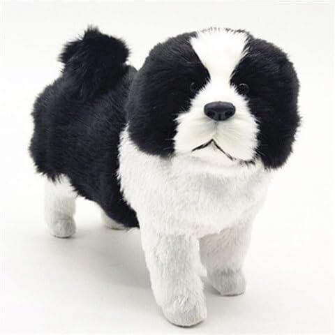 MZICXV 7,9" Realistische Border Collie Figur, Kunsthundstatue, handgefertigtes Tierdekor von MZICXV