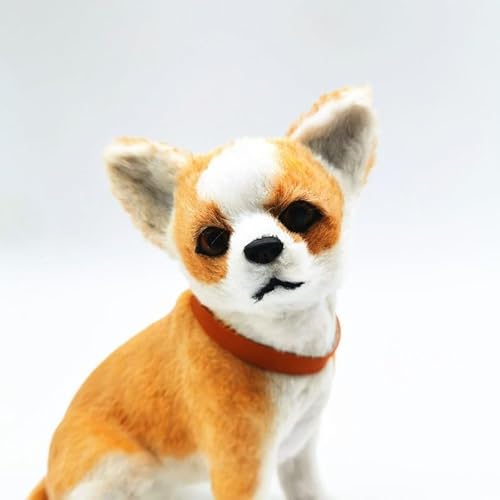 MZICXV 7,9" Realistische Chihuahua-Hundefigur, Kunstminiatur-Hundestatue, Sammlertier MZICXV 7,9" Realistische Chihuahua-Hundefigur, Kunstminiatur-Hundestatue, Sammlertier von MZICXV