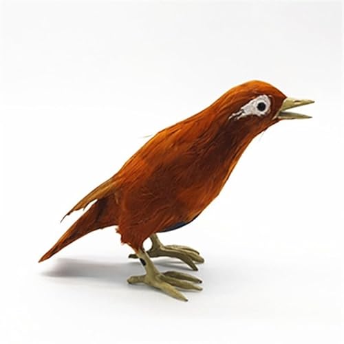MZICXV 7,9" Realistische Drosselvogelfigur, Vogelornament mit künstlichen Federn, handgefertigtes Vogeldekor, Wohndekor MZICXV 7,9" Realistische Drosselvogelfigur, Vogelornament mit künstlichen Federn, handgefertigtes Vogeldekor, Wohndekor von MZICXV