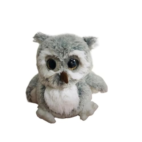 MZICXV 7.1" Realistic Owl Plush Toy, Stuffed Owl Animal, Soft Bird Plush(Otus lettia)(Blue) von MZICXV