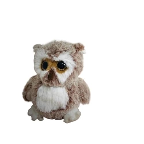 MZICXV 7.1" Realistic Owl Plush Toy, Stuffed Owl Animal, Soft Bird Plush(Otus lettia)(RED) von MZICXV