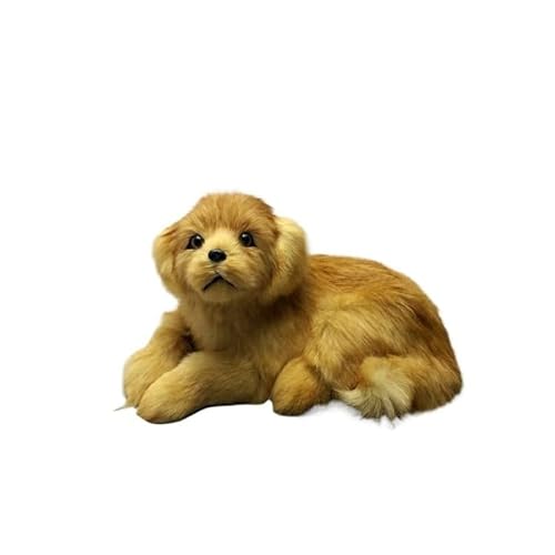 MZICXV 8,3" Realistisches Plüschwelpen-Spielzeug, kleine goldene Hundefigur, lebensechtes Hundemodell, Heimdekoration MZICXV 8,3" Realistisches Plüschwelpen-Spielzeug, kleine goldene Hundefigur, lebensechtes Hundemodell, Heimdekoration von MZICXV