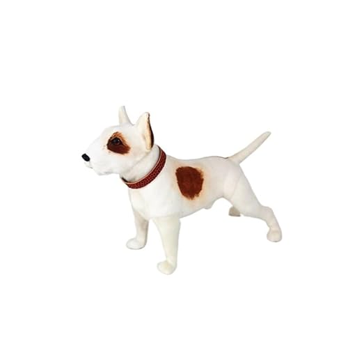 MZICXV 8,7" Realistische Bullterrier Figur, Kunsthund Statue, handgefertigte Wohndekoration(Brown) von MZICXV