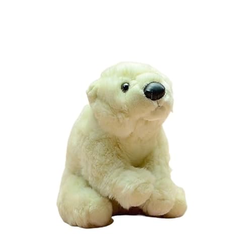 MZICXV 8,7" Sitzender Eisbär Plüschtier, weicher ausgestopfter Eisbär, süßes und kuscheliges Eisbär Plüschtier (Ursus maritimus) von MZICXV