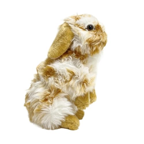 MZICXV 9,4" Fluffy Lop Rabbit Plüschtier, weiches langhaariges Hasen-Stofftier mit Hängeohren (Holland Lop) von MZICXV