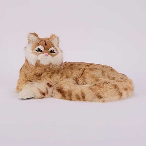 MZICXV 9,8" Realistische liegende Figur, lebensechtes Plüschtier, Schlafmodell, Tiersammlerstück(A) von MZICXV