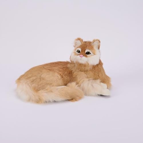 MZICXV 9,8" Realistische liegende Figur, lebensechtes Plüschtier, Schlafmodell, Tiersammlerstück(B) von MZICXV